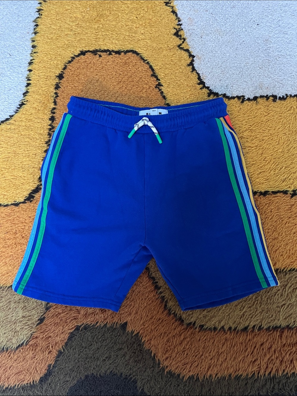 Mini Boden Rainbow Terry Shorts